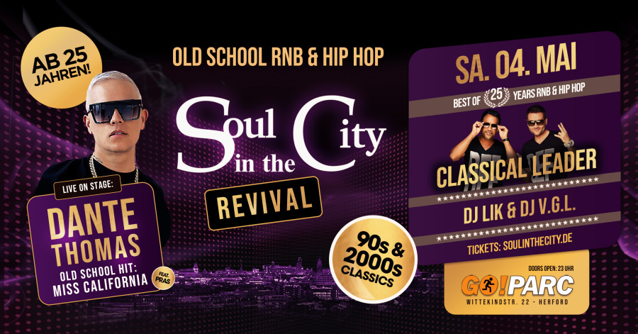 SOUL IN THE CITY REVIVAL! DANTE THOMAS (MISS CALIFORNIA) LIVE ON STAGE